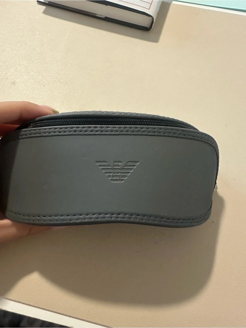 Emporio Armani Black Rectangular Sunglasses with Branded Case
